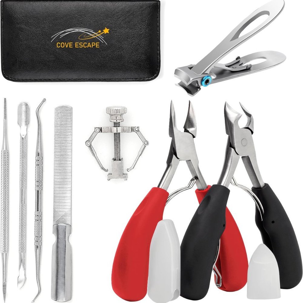 8 Pcs Ingrown Toenail Clippers for Seniors Thick Toenails- Heavy Duty Podiatrist